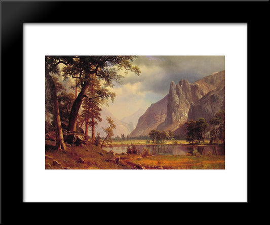 Yosemite Valley 20x24 Black Modern Wood Framed Art Print Poster by Bierstadt, Albert