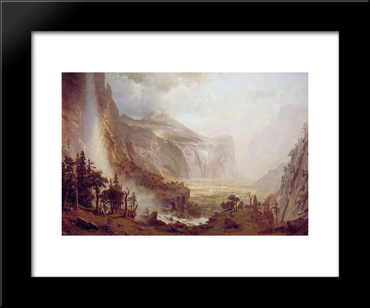 The Domes Of The Yosemite 20x24 Black Modern Wood Framed Art Print Poster by Bierstadt, Albert