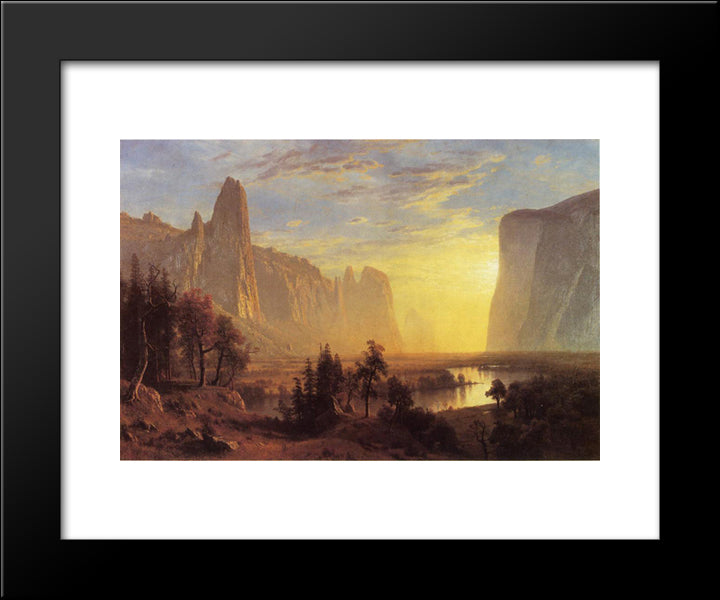 Yosemite Valley, Yellowstone Park 20x24 Black Modern Wood Framed Art Print Poster by Bierstadt, Albert