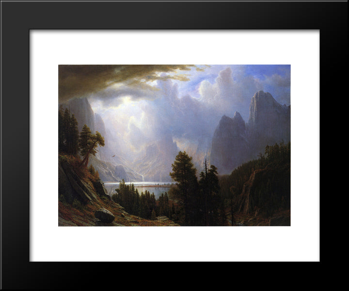Landscape 20x24 Black Modern Wood Framed Art Print Poster by Bierstadt, Albert