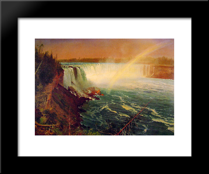 Niagara 20x24 Black Modern Wood Framed Art Print Poster by Bierstadt, Albert