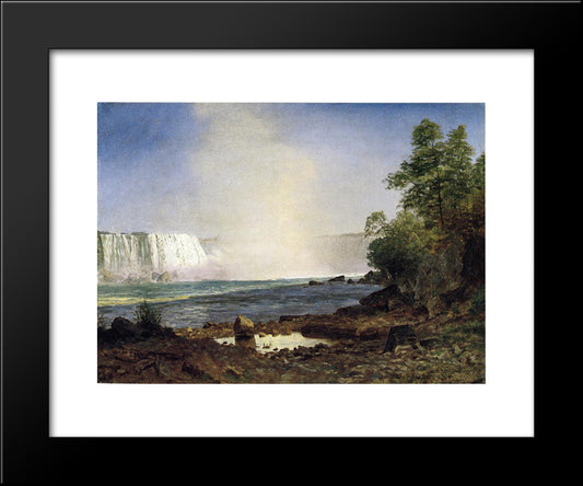 Niagara Falls 20x24 Black Modern Wood Framed Art Print Poster by Bierstadt, Albert
