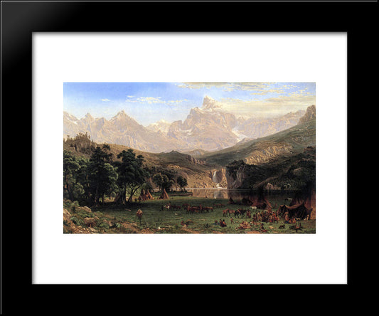The Rocky Mountains, Landers Peak 20x24 Black Modern Wood Framed Art Print Poster by Bierstadt, Albert