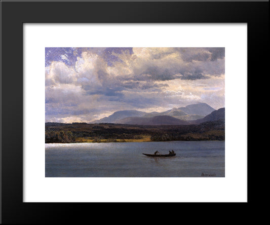 Overlook Mountain From Olana 20x24 Black Modern Wood Framed Art Print Poster by Bierstadt, Albert