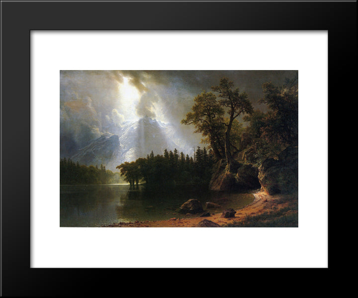 Yosemite 20x24 Black Modern Wood Framed Art Print Poster by Bierstadt, Albert