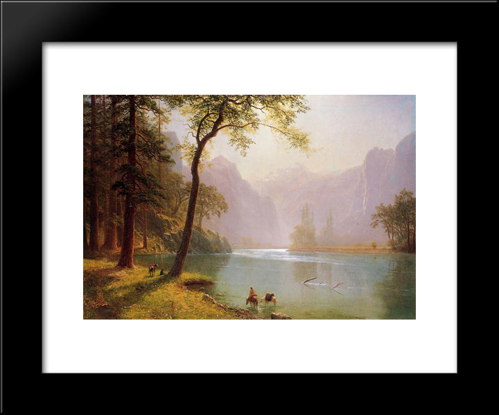 Kern'S River Valley, California 20x24 Black Modern Wood Framed Art Print Poster by Bierstadt, Albert
