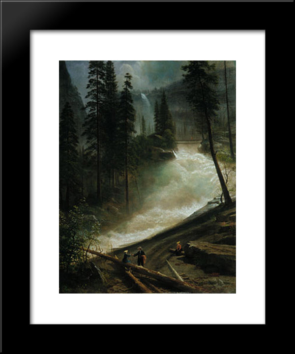 Nevada Falls, Yosemite 20x24 Black Modern Wood Framed Art Print Poster by Bierstadt, Albert