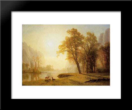 Kings River Canyon, California 20x24 Black Modern Wood Framed Art Print Poster by Bierstadt, Albert