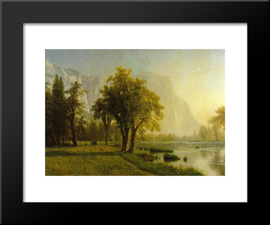 El Capitan, Yosemite Valley 20x24 Black Modern Wood Framed Art Print Poster by Bierstadt, Albert