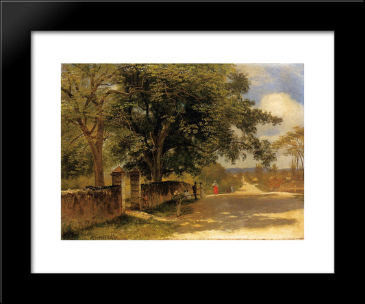 Street In Nassau 20x24 Black Modern Wood Framed Art Print Poster by Bierstadt, Albert