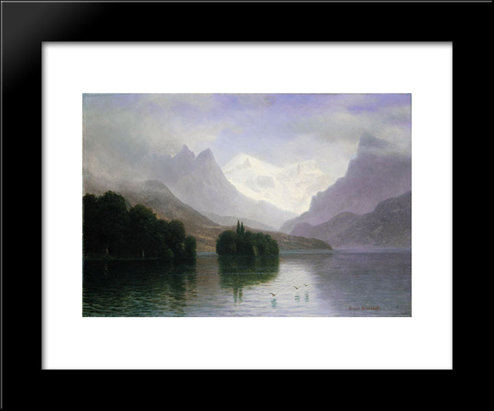 Mountain Scene 20x24 Black Modern Wood Framed Art Print Poster by Bierstadt, Albert