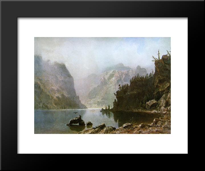 Western Landscape 20x24 Black Modern Wood Framed Art Print Poster by Bierstadt, Albert