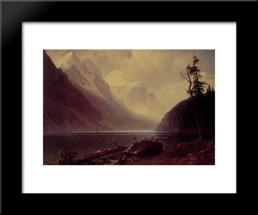 Lake Louise 20x24 Black Modern Wood Framed Art Print Poster by Bierstadt, Albert