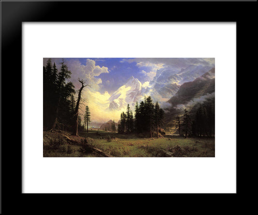 The Morteratsch Glacier, Upper Engadine Valley, Pontresina 20x24 Black Modern Wood Framed Art Print Poster by Bierstadt, Albert