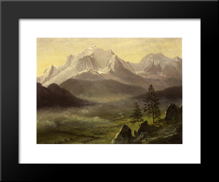 Grand Tetons 20x24 Black Modern Wood Framed Art Print Poster by Bierstadt, Albert