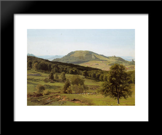 Landscape. Hill And Dale 20x24 Black Modern Wood Framed Art Print Poster by Bierstadt, Albert