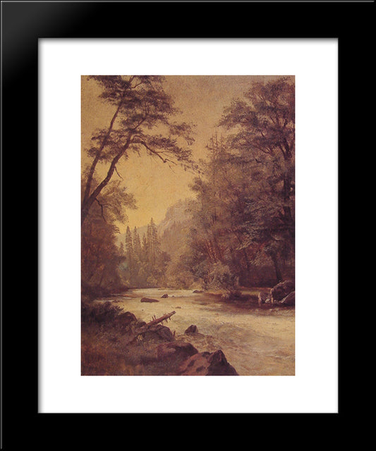 Lower Yosemite Valley 20x24 Black Modern Wood Framed Art Print Poster by Bierstadt, Albert