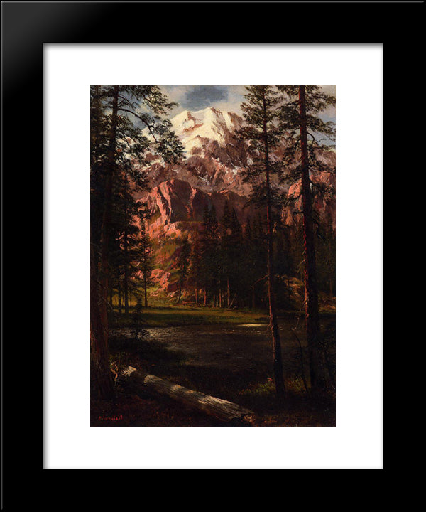 Mountain Lake 20x24 Black Modern Wood Framed Art Print Poster by Bierstadt, Albert
