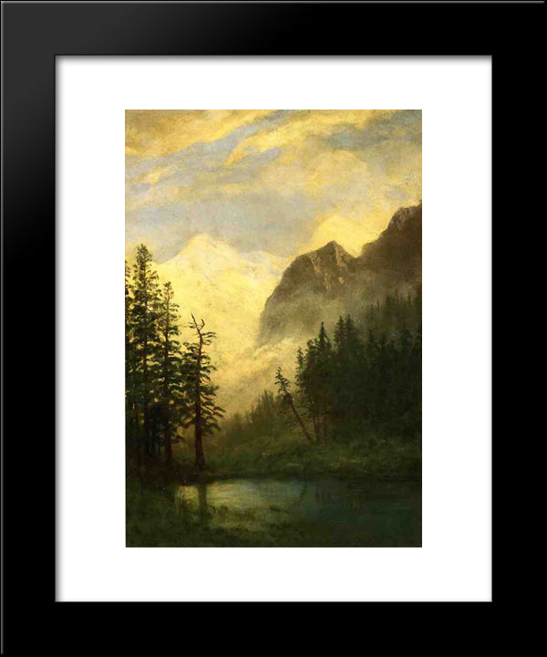 Mountain Landscape 20x24 Black Modern Wood Framed Art Print Poster by Bierstadt, Albert