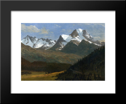 Mountain Landscape 20x24 Black Modern Wood Framed Art Print Poster by Bierstadt, Albert