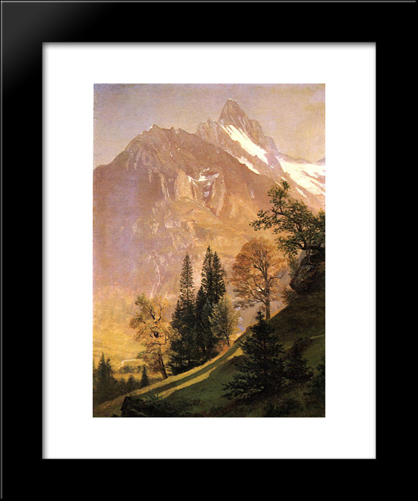 Mountain Landscape 20x24 Black Modern Wood Framed Art Print Poster by Bierstadt, Albert