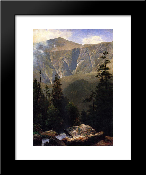 Mountainous Landscape 20x24 Black Modern Wood Framed Art Print Poster by Bierstadt, Albert