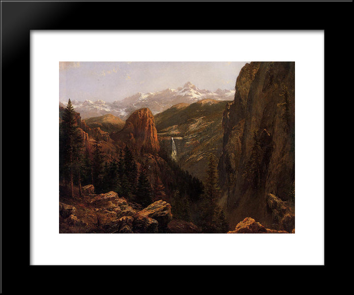 Nevada Falls, Yosemite 20x24 Black Modern Wood Framed Art Print Poster by Bierstadt, Albert
