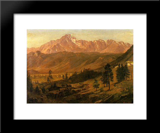 Pikes Peak 20x24 Black Modern Wood Framed Art Print Poster by Bierstadt, Albert