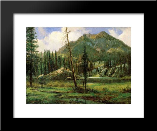 Sierra Nevada Mountains 20x24 Black Modern Wood Framed Art Print Poster by Bierstadt, Albert