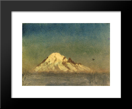 Snow Capped Moutain 20x24 Black Modern Wood Framed Art Print Poster by Bierstadt, Albert