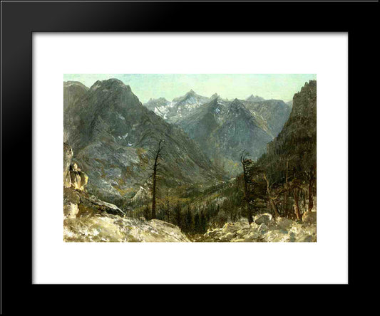 The Sierra Nevadas 20x24 Black Modern Wood Framed Art Print Poster by Bierstadt, Albert