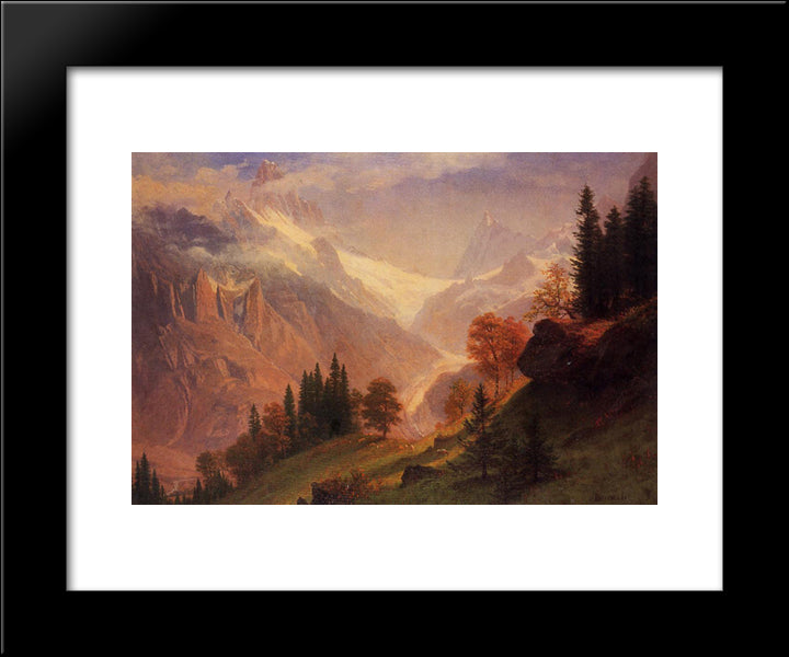 View Of The Grunewald 20x24 Black Modern Wood Framed Art Print Poster by Bierstadt, Albert