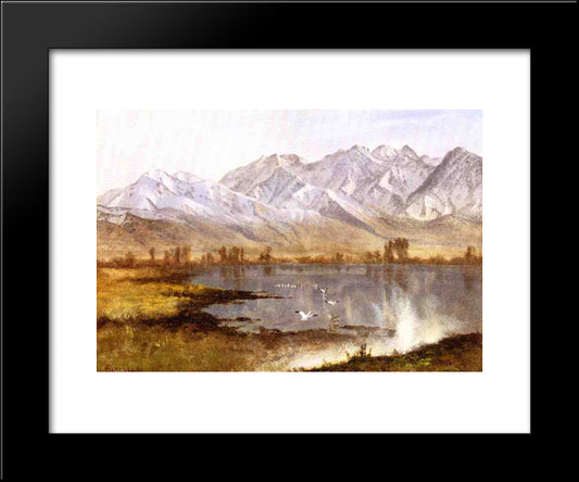 Wasatch Mountains, Utah 20x24 Black Modern Wood Framed Art Print Poster by Bierstadt, Albert