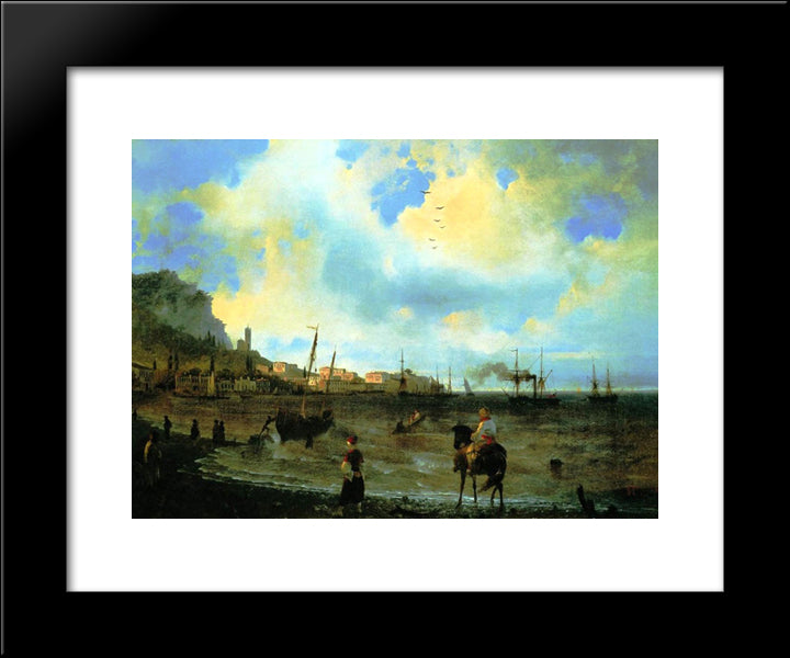 Yalta 20x24 Black Modern Wood Framed Art Print Poster by Aivazovsky, Ivan