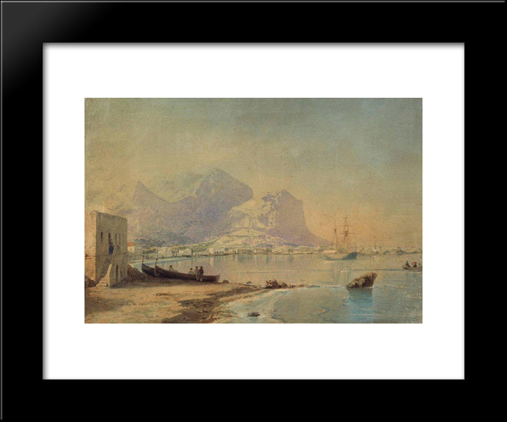 In Harbour 20x24 Black Modern Wood Framed Art Print Poster by Aivazovsky, Ivan