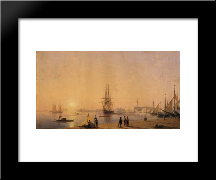 Venice 20x24 Black Modern Wood Framed Art Print Poster by Aivazovsky, Ivan