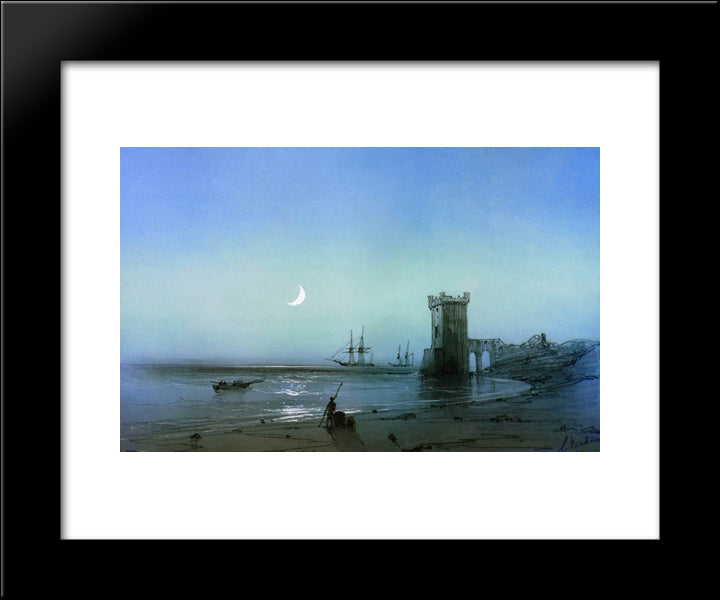 Seascape 20x24 Black Modern Wood Framed Art Print Poster by Aivazovsky, Ivan