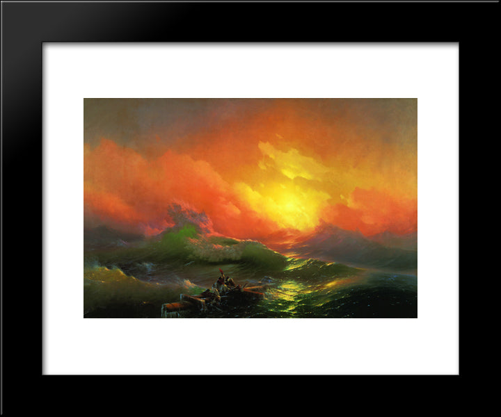 The Ninth Wave 20x24 Black Modern Wood Framed Art Print Poster by Aivazovsky, Ivan