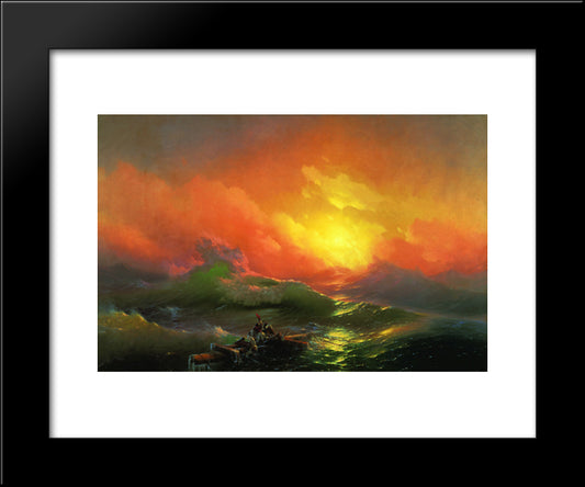 The Ninth Wave 20x24 Black Modern Wood Framed Art Print Poster by Aivazovsky, Ivan
