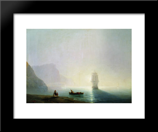 Morning 20x24 Black Modern Wood Framed Art Print Poster by Aivazovsky, Ivan