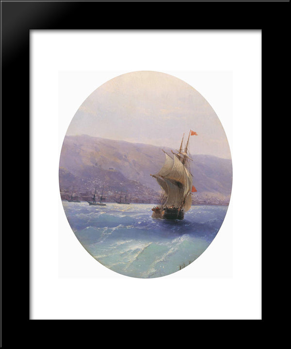 View Of Crimea 20x24 Black Modern Wood Framed Art Print Poster by Aivazovsky, Ivan