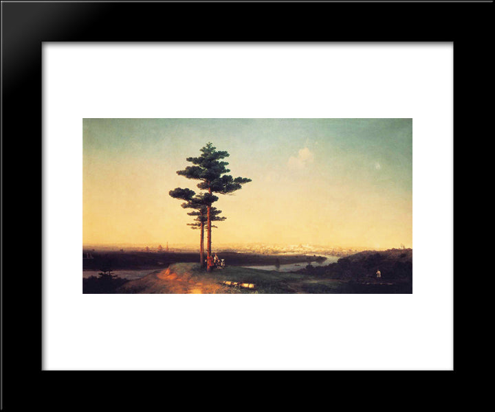 View Of Moscow From Sparrow Hills 20x24 Black Modern Wood Framed Art Print Poster by Aivazovsky, Ivan
