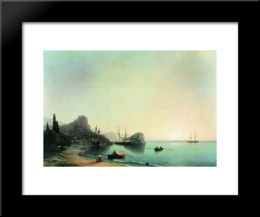 Italian Landscape 20x24 Black Modern Wood Framed Art Print Poster by Aivazovsky, Ivan
