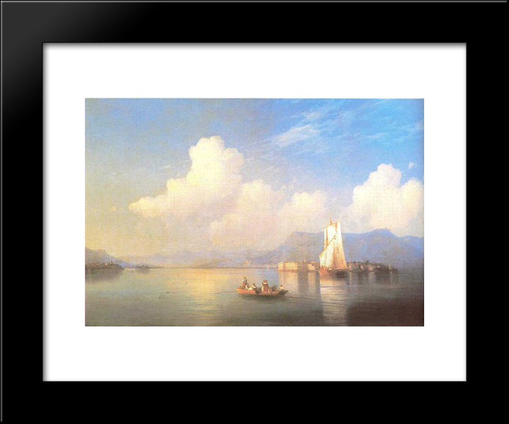Italian Landscape 20x24 Black Modern Wood Framed Art Print Poster by Aivazovsky, Ivan
