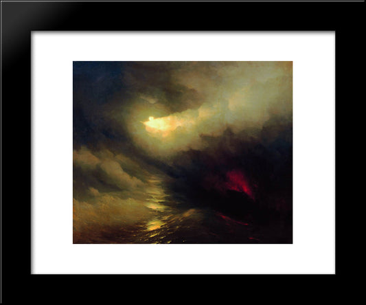 Creation Of The World 20x24 Black Modern Wood Framed Art Print Poster by Aivazovsky, Ivan