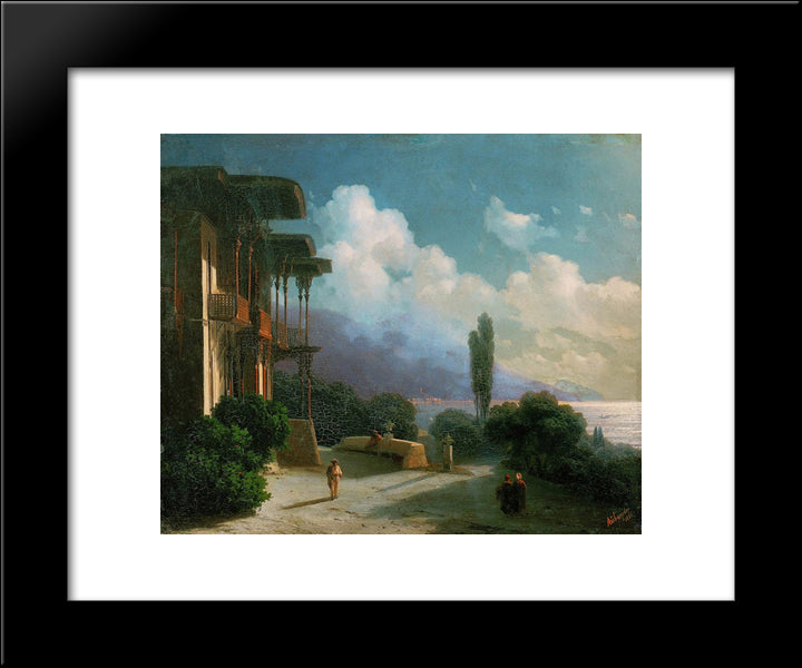 Night Near Yalta 20x24 Black Modern Wood Framed Art Print Poster by Aivazovsky, Ivan