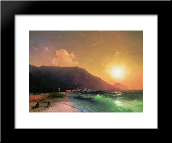 Sea View 20x24 Black Modern Wood Framed Art Print Poster by Aivazovsky, Ivan