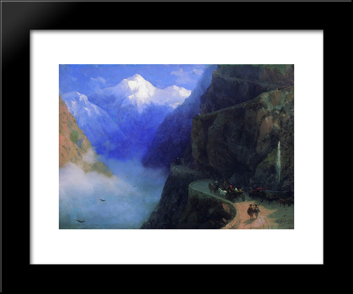 Roads Of Mljet To Gudauri 20x24 Black Modern Wood Framed Art Print Poster by Aivazovsky, Ivan