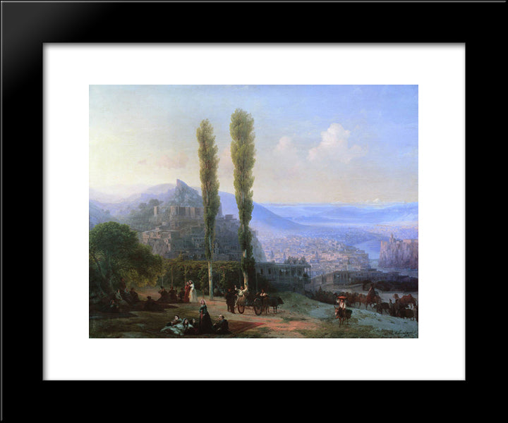 View Of Tiflis 20x24 Black Modern Wood Framed Art Print Poster by Aivazovsky, Ivan