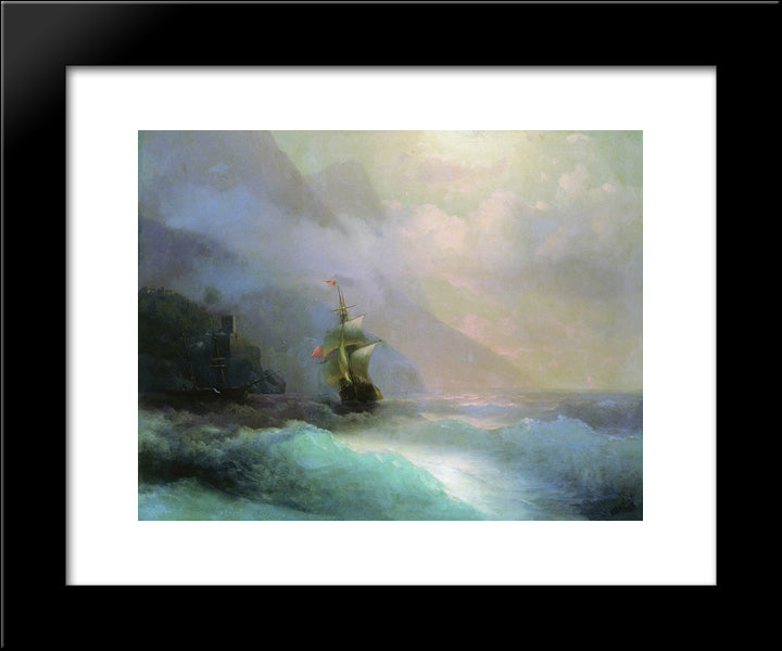Seascape 20x24 Black Modern Wood Framed Art Print Poster by Aivazovsky, Ivan
